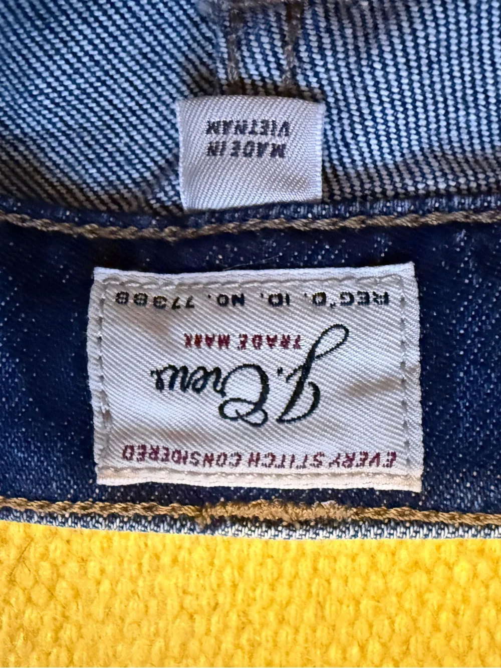 Men’s J Crew 484s, dark blue jeans